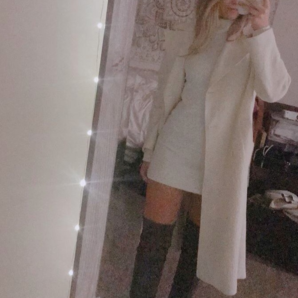 White Zara coat